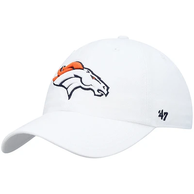 Casquette réglable Clean Up Denver Broncos '47 blanche pour homme
