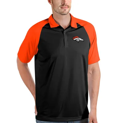 Antigua Denver Broncos White/Black Groove Polo