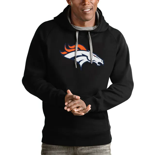 Denver Broncos '47 Gridiron Lace-Up Pullover Hoodie - Heather Gray