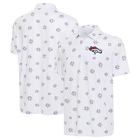 Men's Antigua White Denver Broncos Fireworks Polo