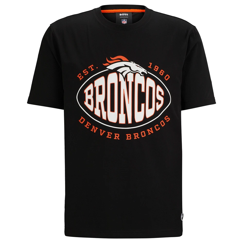 T-shirt noir Denver Broncos Trap BOSS X NFL pour hommes