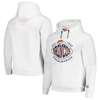 Sweat à capuche BOSS X NFL Denver Broncos Touchback pour hommes, blanc