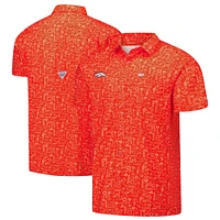 Men's Columbia PFG Orange Denver Broncos Super Slack Tide Omni-Wick Button-Up Shirt