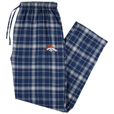 Men's Concepts Sport Navy/Gray Denver Broncos Big and Tall Ultimate Flannel Pajama Pants