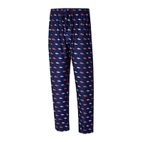 Men's Concepts Sport Navy Denver Broncos Record Allover Print Knit Pants