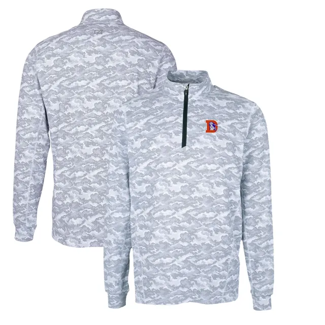 Lids Denver Broncos Cutter & Buck Stealth Heathered Big Tall Throwback Logo  Quarter-Zip Pullover Top