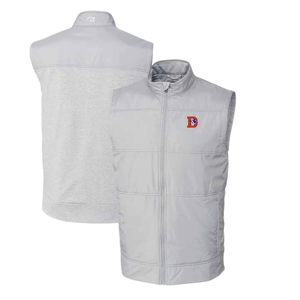 Lids Denver Broncos Cutter & Buck Throwback Logo Big Tall Stealth Hybrid  Quilted Windbreaker Full-Zip Vest - Gray