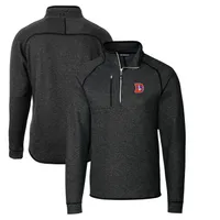 Denver Broncos Cutter & Buck Women's Mainsail Sweater-Knit Full-Zip Jacket  - Heathered Gray