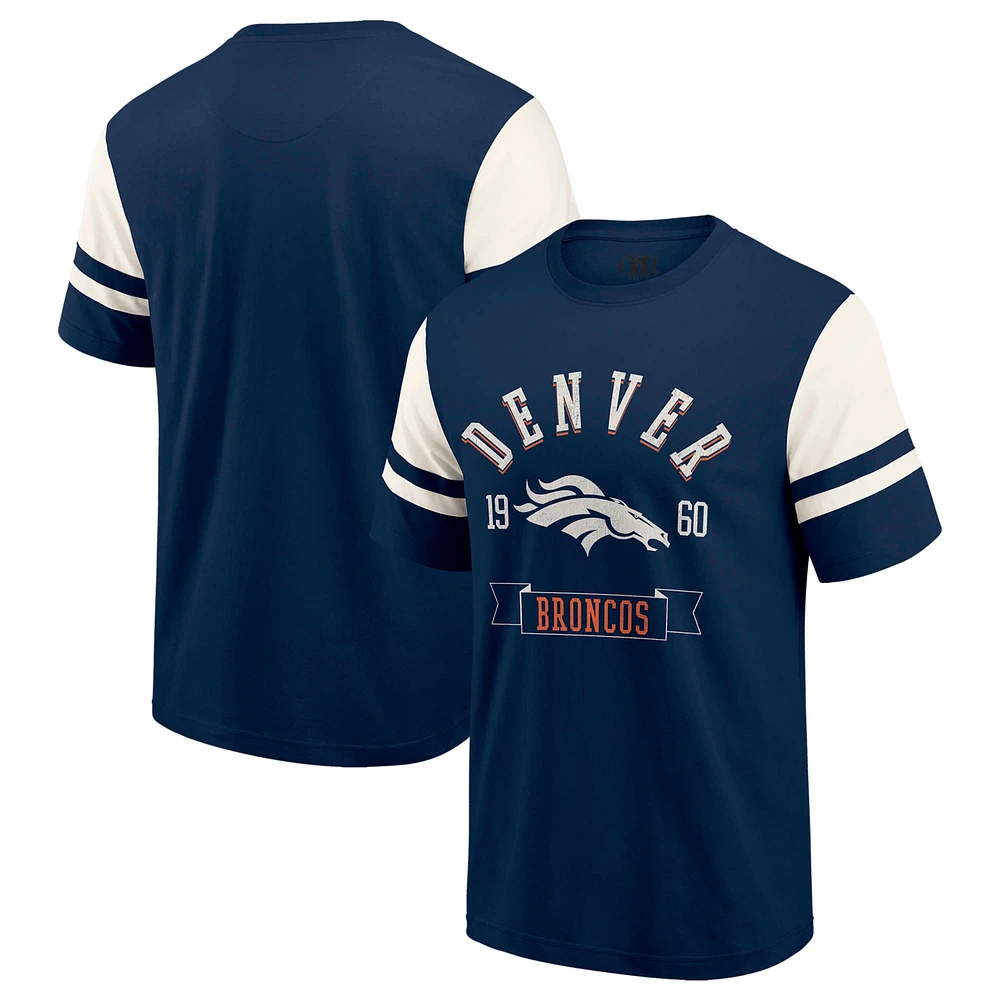 T-shirt de football Denver Broncos bleu marine pour homme la collection Darius Rucker par Fanatics