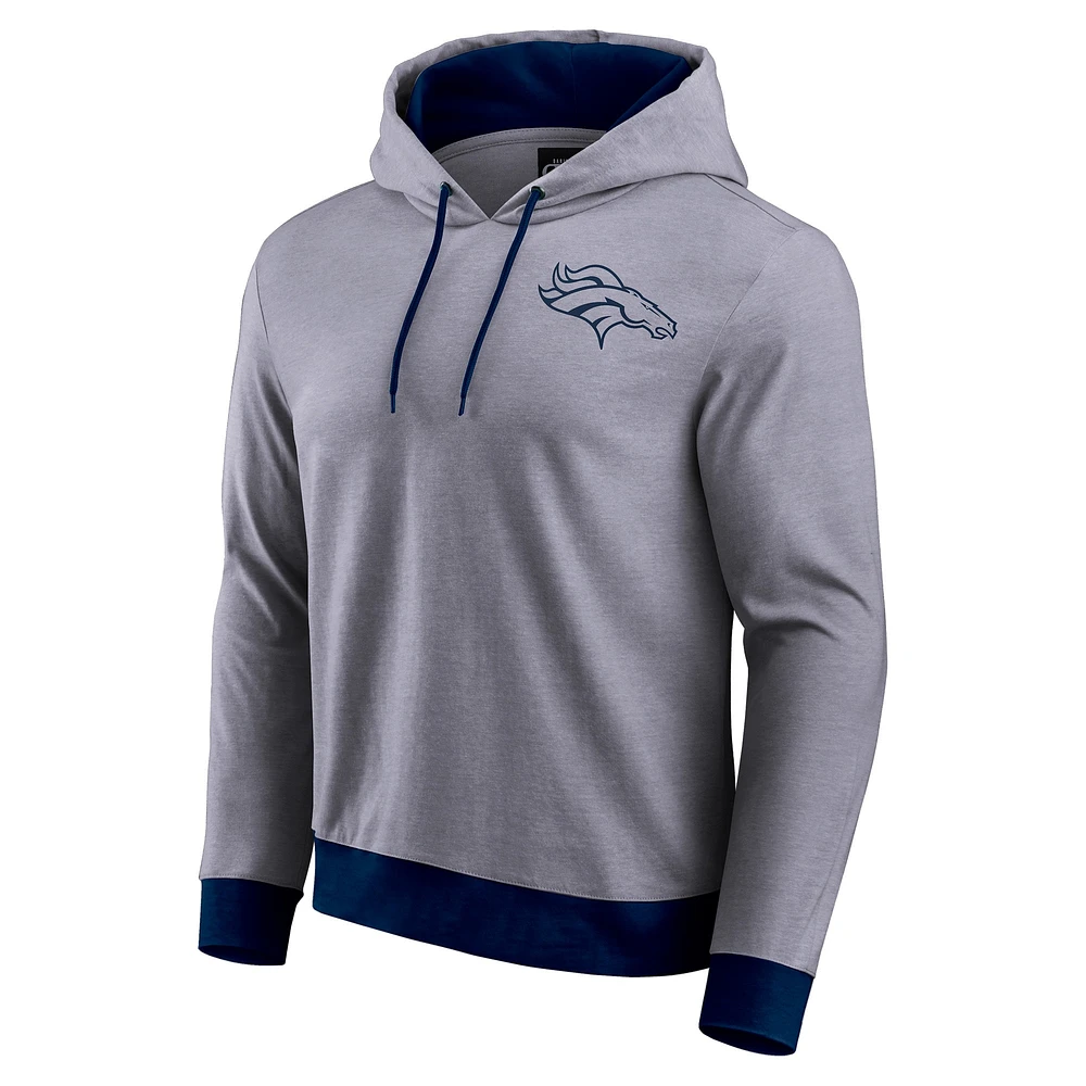 Men's Darius Rucker Collection by Fanatics Navy Denver Broncos Tonal Knit Pullover Hoodie