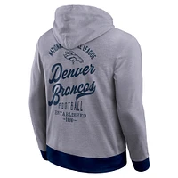Men's Darius Rucker Collection by Fanatics Navy Denver Broncos Tonal Knit Pullover Hoodie