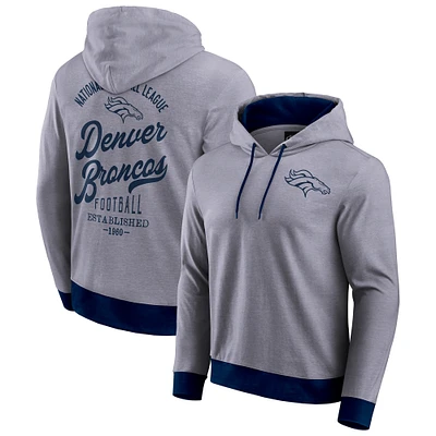 Men's Darius Rucker Collection by Fanatics Navy Denver Broncos Tonal Knit Pullover Hoodie