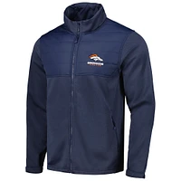 Men's Dunbrooke Heather Navy Denver Broncos Explorer Tech Full-Zip Jacket