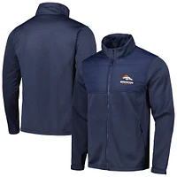 Veste Dunbrooke Heather Navy Denver Broncos Explorer Tech Full-Zip pour homme