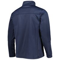 Men's Dunbrooke Heather Navy Denver Broncos Freestyle Coated Tech Fleece Full-Zip Jacket