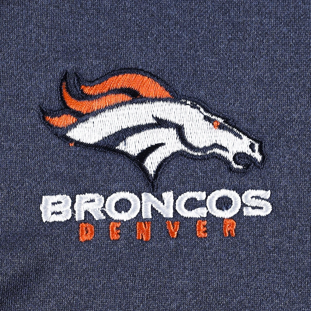 Dunbrooke Heather Navy Denver Broncos Freestyle Veste en polaire technique enduite entièrement zippée