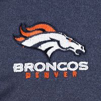 Men's Dunbrooke Heather Navy Denver Broncos Freestyle Coated Tech Fleece Full-Zip Jacket