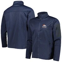 Dunbrooke Heather Navy Denver Broncos Freestyle Veste en polaire technique enduite entièrement zippée