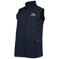 Men's Dunbrooke Navy Denver Broncos Big & Tall Archer Softshell Full-Zip Vest