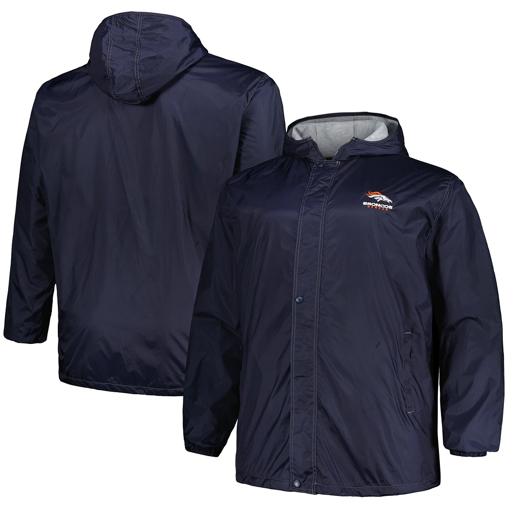 Dunbrooke Navy Denver Broncos Big & Tall Legacy Stadium Veste entièrement zippée pour homme