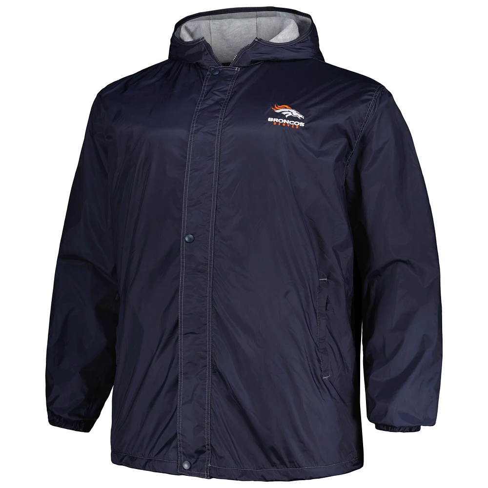 Dunbrooke Navy Denver Broncos Big & Tall Legacy Stadium Veste entièrement zippée pour homme