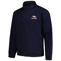 Dunbrooke Navy Denver Broncos Journey Workwear Veste à glissière pleine longueur pour homme