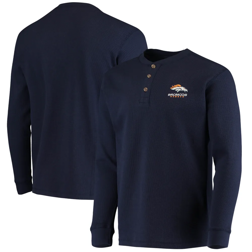 Lids Denver Broncos Dunbrooke Logo Maverick Thermal Henley Long Sleeve T- Shirt - Navy