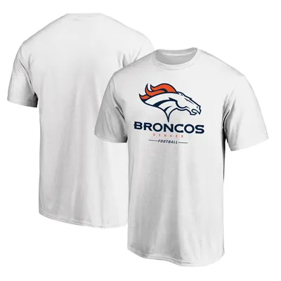 Denver Broncos Fanatics Branded Logo Team Lockup T-Shirt - White