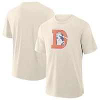 T-shirt fanatique pour homme à imprimé crème des Broncos de Denver