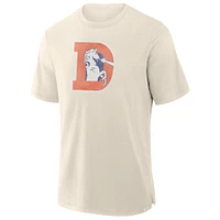 T-shirt fanatique pour homme à imprimé crème des Broncos de Denver