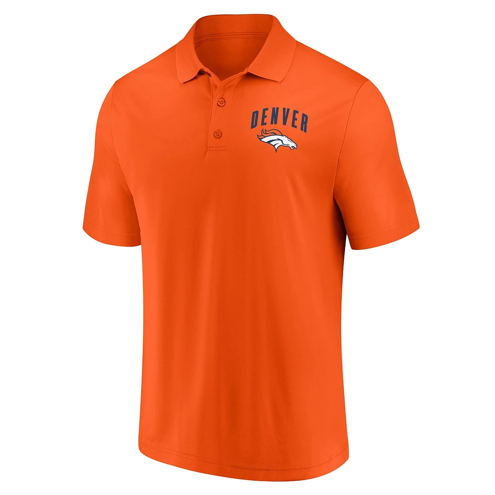 Ensemble de deux polos Lockup Fanatics Denver Broncos pour hommes