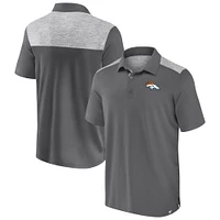 Men's Fanatics Gray Denver Broncos Long Shot Polo