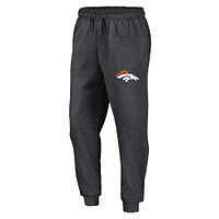 Men's Fanatics  Heather Charcoal Denver Broncos Boost Fleece Joggers