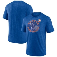 Men's Fanatics Heathered Royal Denver Broncos Sporting Chance Tri-Blend T-Shirt