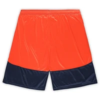 Short de lancement Fanatics bleu marine/orange Denver Broncos Big & Tall pour hommes