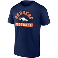 Men's Fanatics Navy/White Denver Broncos Two-Pack 2023 Schedule T-Shirt Combo Set