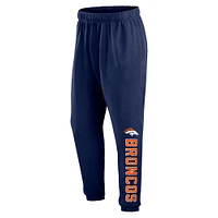 Pantalon de survêtement Fanatics pour hommes bleu marine Denver Broncos Big & Tall Chop Block