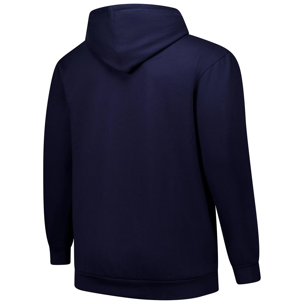 Sweat à capuche zippé manches longues et col rond Fanatics Navy Denver Broncos pour homme