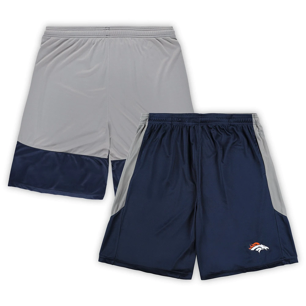 Short bleu marine avec logo de l'équipe Fanatics Denver Broncos Big & Tall pour hommes