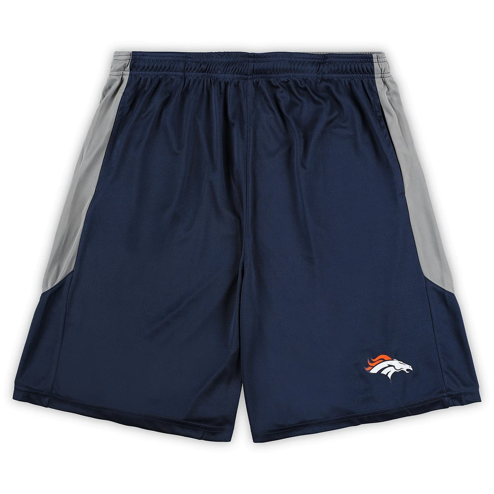 Men's Fanatics Navy Denver Broncos Big & Tall Team Logo Shorts