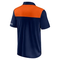 Polo Fanatics bleu marine à blocs de couleurs pour hommes des Denver Broncos