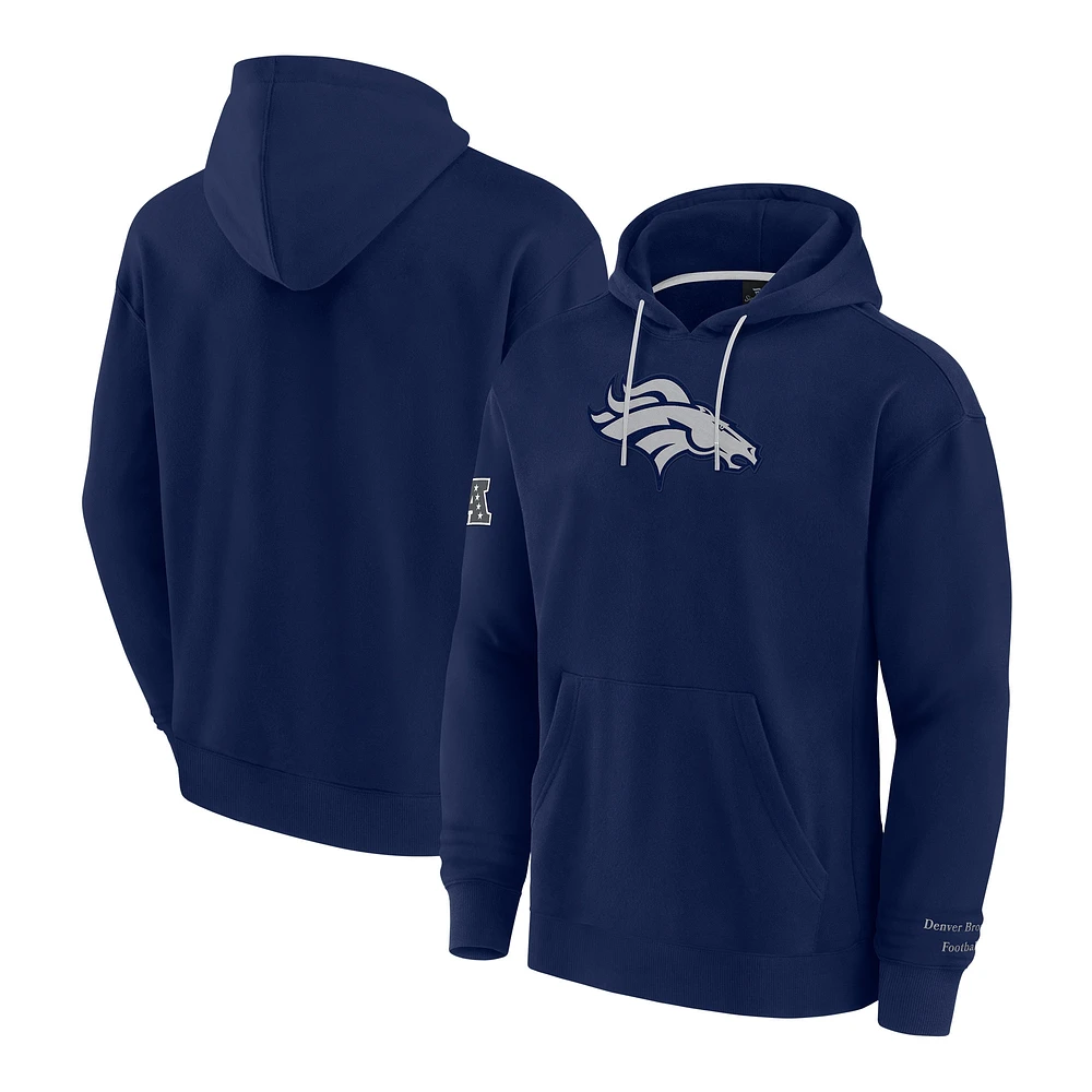 Sweat à capuche en polaire bleu marine Denver Broncos Elements Pace pour homme Fanatics