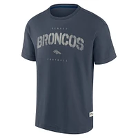 T-shirt Fanatics pour homme bleu marine Denver Broncos Elements Weathered Future Ground