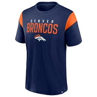 T-shirt bleu marine Fanatics Denver Broncos Home Stretch Team pour hommes