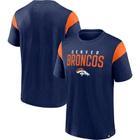 T-shirt bleu marine Fanatics Denver Broncos Home Stretch Team pour hommes