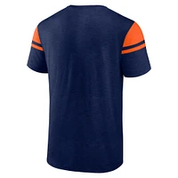 T-shirt bleu marine Fanatics pour hommes Denver Broncos Old School Play Slub