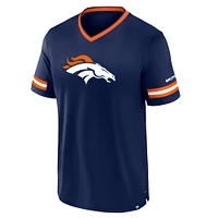 T-shirt empilable à rayures Fanatics bleu marine Denver Broncos pour hommes