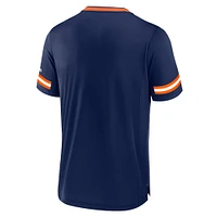 T-shirt empilable à rayures Fanatics bleu marine Denver Broncos pour hommes