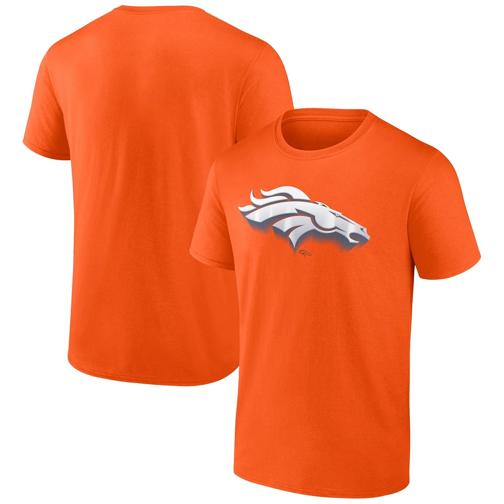 T-shirt orange Fanatics Denver Broncos Chrome Dimension pour hommes