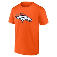 Fanatics pour hommes Russell Wilson Orange Denver Broncos Player Icon Nom et numéro T-shirt